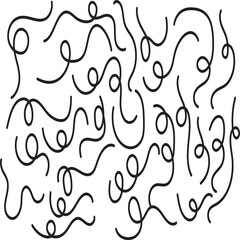 Creative abstract squiggle style drawing background for children or trendy design with basic shapes isolated on white background. Vector illustration. EPS 10/AI	
