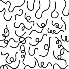 Creative abstract squiggle style drawing background for children or trendy design with basic shapes isolated on white background. Vector illustration. EPS 10/AI	
