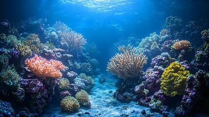 Fototapeta premium Underwater Beauty Captured in Vibrant Coral Reef