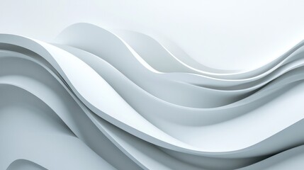 Abstract white waves create a smooth, modern aesthetic for backgrounds or design elements.