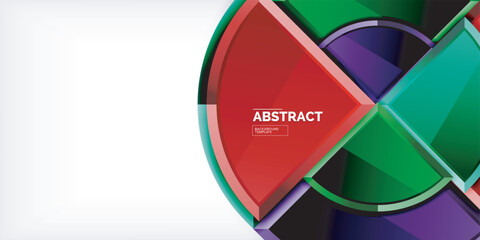 Triangle circles background. Vector Illustration For Wallpaper, Banner, Background, Card, Book Illustration, landing page