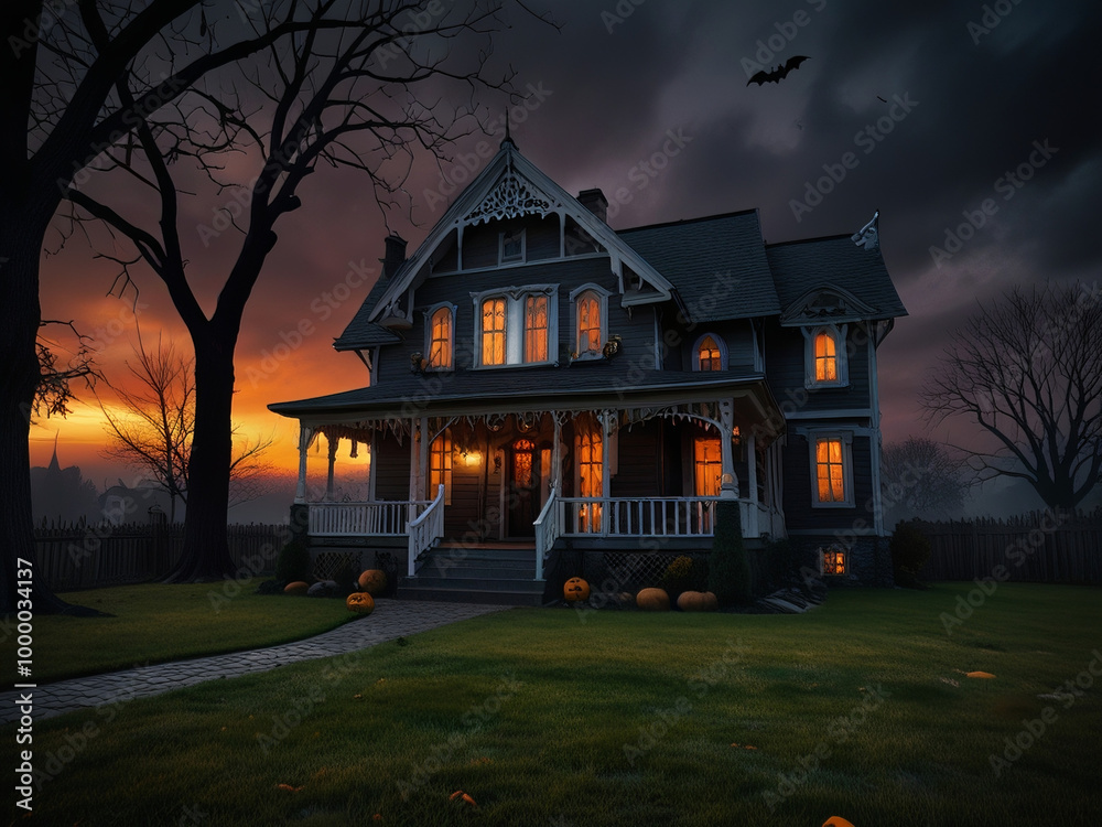 Wall mural Haunted House