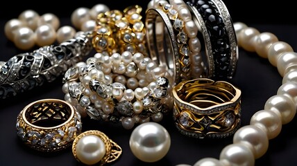 gold jewelry with diamonds