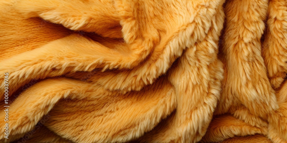 Aufkleber a close up of a yellow fur with a fuzzy texture