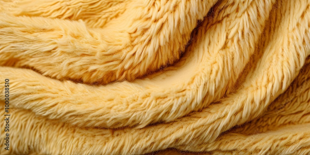 Poster a fuzzy yellow blanket with a lot of texture