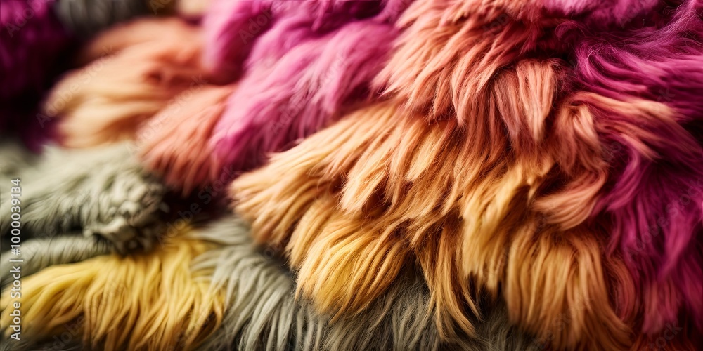 Aufkleber a pile of fur with different colors and textures