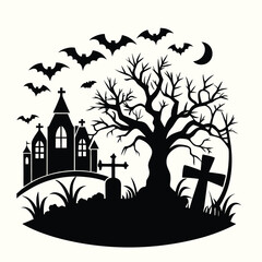 Halloween element vector isolated on white background