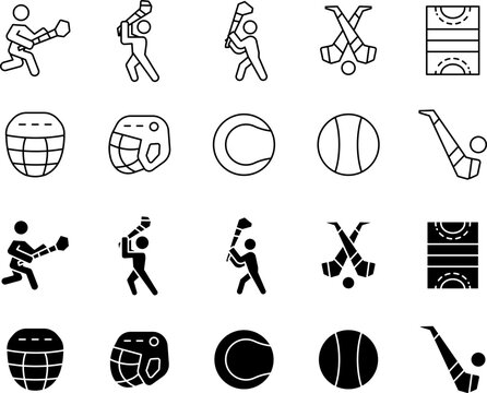 hurling icon set