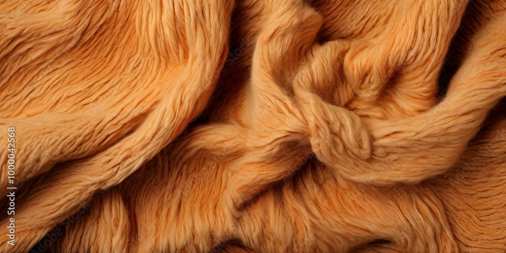 Aufkleber a close up of a fuzzy orange fabric with a lot of texture