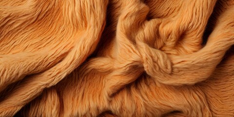 Fototapeta premium A close up of a fuzzy orange fabric with a lot of texture
