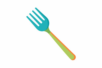 Ffork spoon vector color illustration
