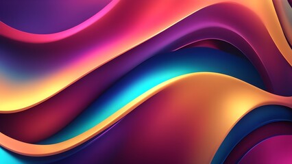 Abstract background with colorful wavy shapes.
