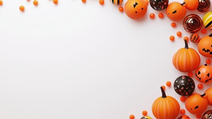 Season decor ornament frame white background