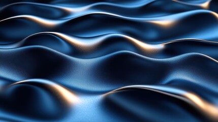 Obraz premium Abstract Blue and Silver Wavy Texture A Study in Light and Shadow