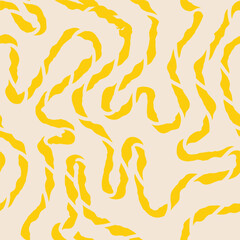 Seamless abstract pattern with squiggles and scribbles. Weaved curved lines. Chaotic ink scribbles decorative texture. Messy doodles, wavy and curly lines.