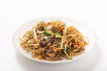 きんぴらごぼうと水菜のサラダ（牛肉入り）