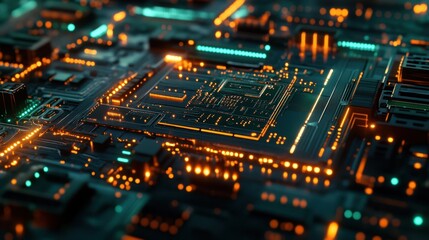 Obraz premium The Futuristic Circuit Board