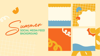 Summer Social Media Feed Background