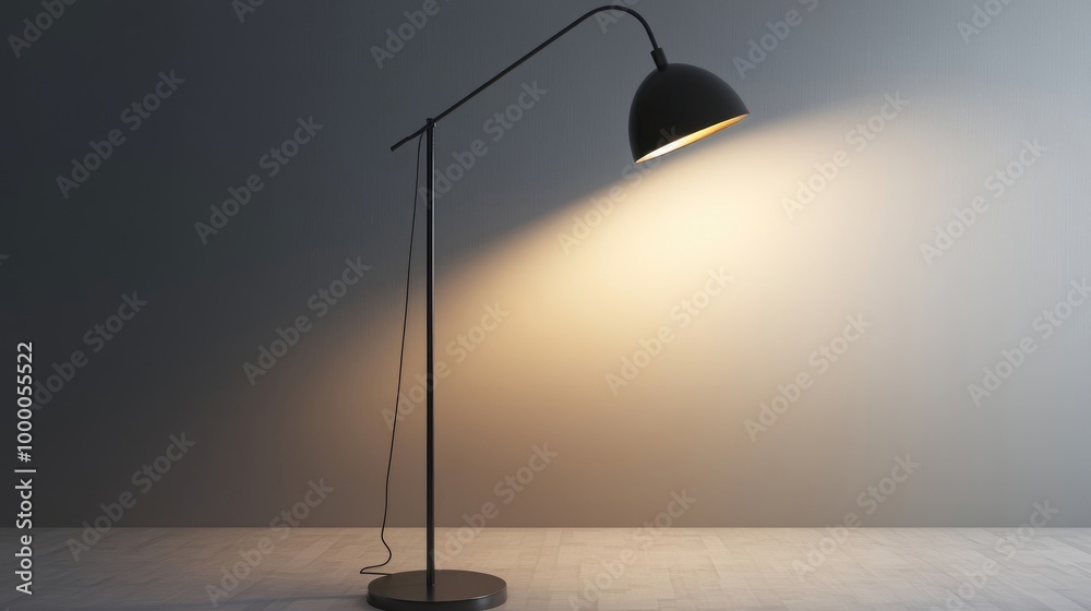 Wall mural modern standing lamp isolate on transparency background PNG