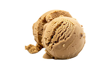 High Resolution Ultra HD Image of Coffee Ice Cream Isolated on Transparent Background with Clear Details and Delicious Features Ideal for Creative and Stock Photography Projects