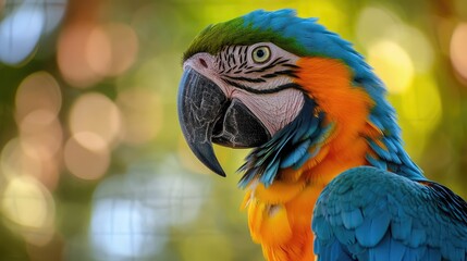 Fototapeta premium Parrot close-up. AI generative.