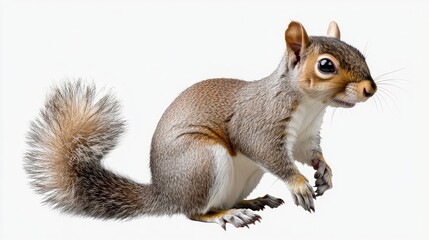 Obraz premium Squirrel full body isolate on transparency background PNG