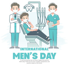 International men's day social media post banner