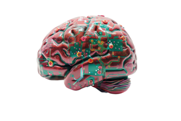 Cognitive Computing in High Definition Isolated on Transparent Background with Detailed Design and Clear Appearance Perfect for Print and Digital Media Applications