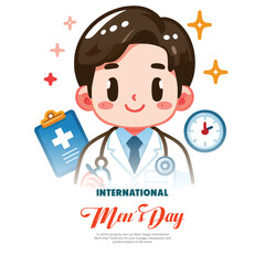 International men's day social media post banner