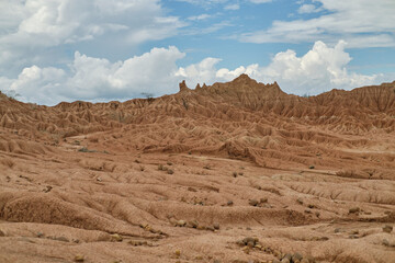 Close up of dry terrain in Tatacoa Desert, Colombia