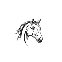 Vector silhouette of a Horse's head