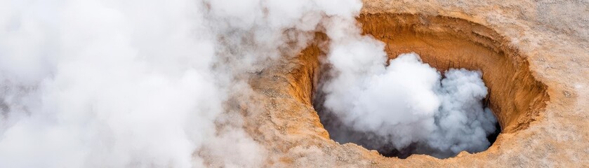 A geothermal energy facility built within a crater, harnessing the Earth's heat, geothermal energy, sustainable crater power