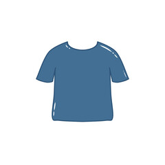 Doodle T-shirt cute blank illustration simple for summer holiday or casual clothes that can be used for sticker, book, scrapbook, icon, decorative, e.t.c with aesthetic blue colorful color