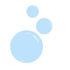 Doodle bubbles foam or soap illustration circle that can be used for sticker, book, scrapbook, icon, decorative, etc. with aesthetic blue colorful color