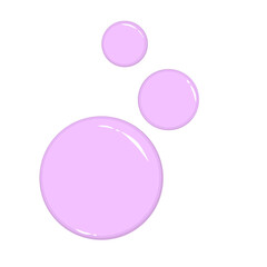 Obraz premium Doodle bubbles foam or soap illustration circle that can be used for sticker, book, scrapbook, icon, decorative, etc. with aesthetic purple colorful color