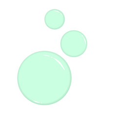 Doodle bubbles foam or soap illustration circle that can be used for sticker, book, scrapbook, icon, decorative, etc. with aesthetic green colorful color