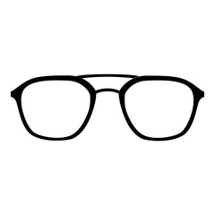 Fototapeta premium Retro Glasses Icon. Simple Eyewear Symbol Vector Illustration.