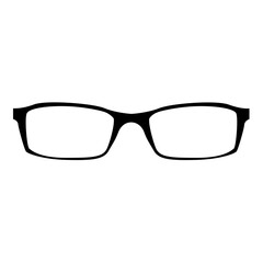 Fototapeta premium Rectangle Glasses Frame Icon. Simple Eyewear Symbol Vector Illustration.