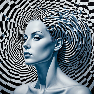 Abstraktion Die Verflechtung von Emotionen und Gedanken 1х1. Hintergrund f&uuml;r das Design 5.