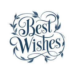 Best whishes lettering vector illustration
