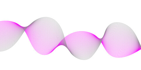 Pink abstract banner, Technology abstract background lines on transparent, ribbon isolated Undulate Wave Swirl, twisted curve lines with blend effect