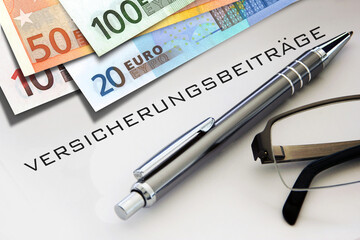 Fototapeta premium Versicherungsbeiträge