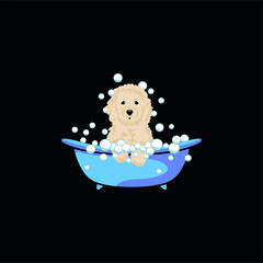BATHING DOG