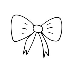 bows vector minimalist hand drawn illustration. Perfect for greeting cards, wedding invitations, poster design, postcards, branding, logo design, background.