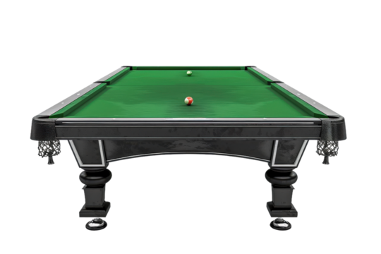 Ultra HD Picture of Coin-Operated Snooker Table with Transparent Background Capturing Classic Design and Clear Appearance Suitable for Stock Photos and Gaming Imagery