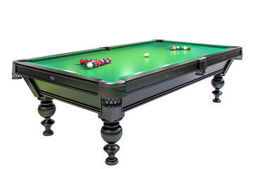 High Definition Image of Coin-Operated Snooker Table Isolated on Transparent Background Showing Detailed Design and Clear Appearance Suitable for Print Media and Digital Applications