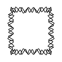square classic frame design border outline vector illustration