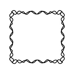 square classic frame design border outline vector illustration