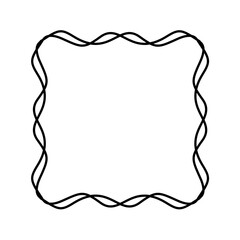 square classic frame design border outline vector illustration