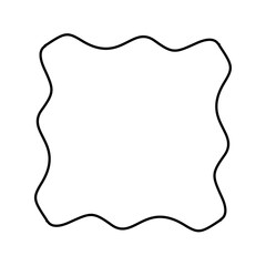 square classic frame design border outline vector illustration